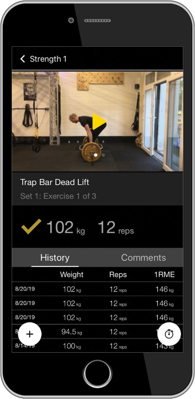 S3 Fitness BridgeAthletic App on smart phone