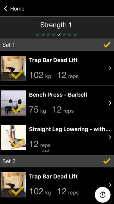 Screenshot of S3 Fitness BridgeAthletic App