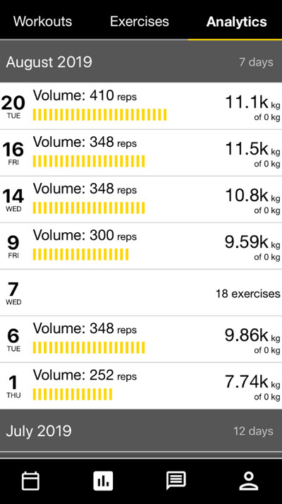 Screenshot of S3 Fitness BridgeAthletic App